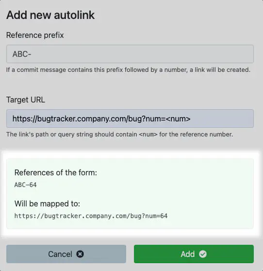 Example mapping for new autolink