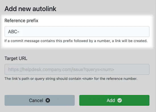 Choose autolink prefix