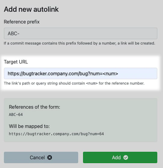 Choose autolink target