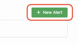 Screenshot of the New Alert button in GitDailies