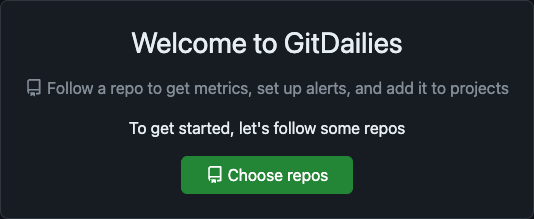 Follow a GitHub repo in GitDailies