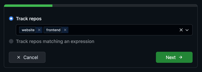 Select Repos for Project in GitDailies
