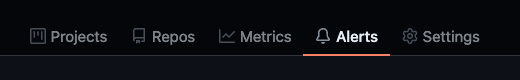 Screenshot of the Alerts tab in GitDailies