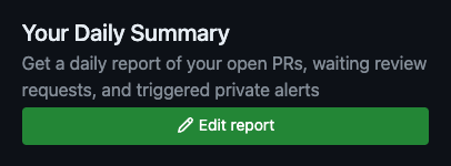 Screenshot of Edit Daily Summary button GitDailies