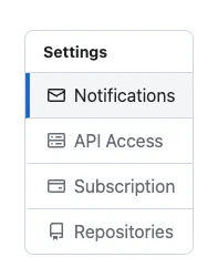 Screenshot of the Notification Settings link