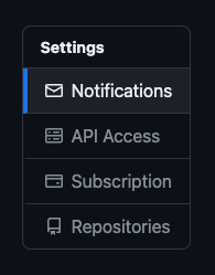 Screenshot of the Notification Settings link